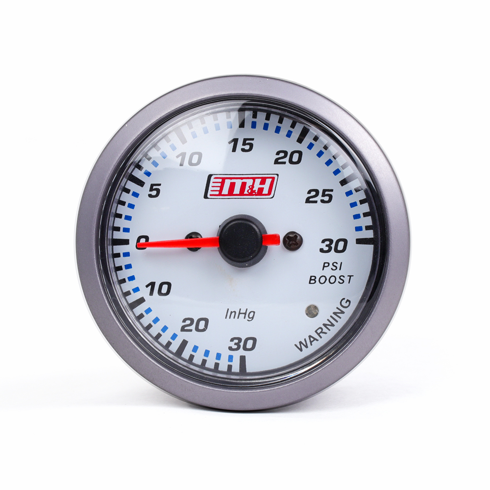 M&H Electrical Boost Gauge - White Face