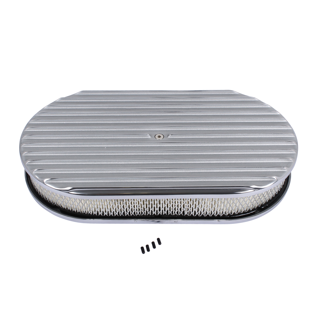 Air Cleaner Alloy Oval Flat Base