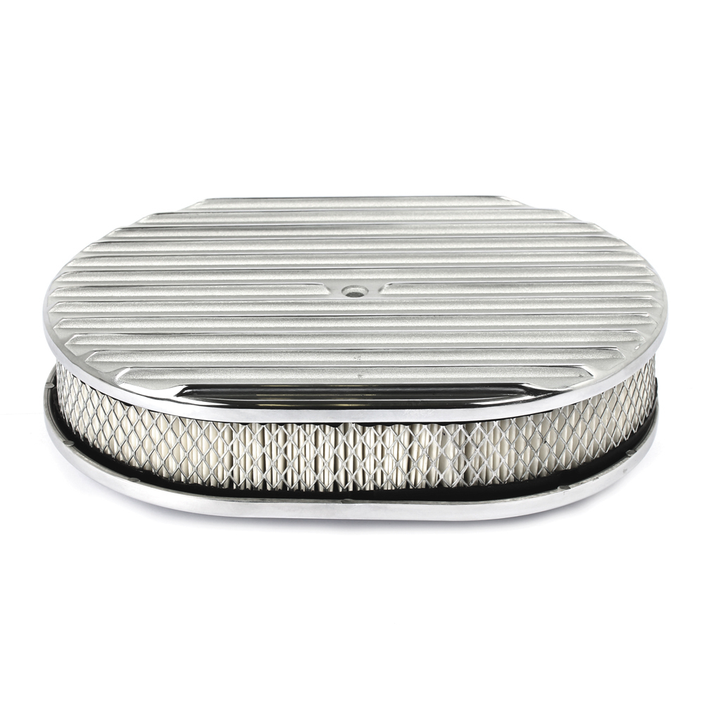 Air Cleaner Alloy Oval Flat Base